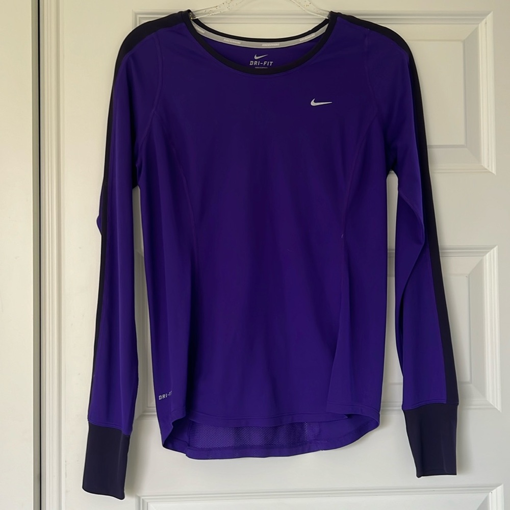 Nike Dry Fit Long Sleeve Purple Top